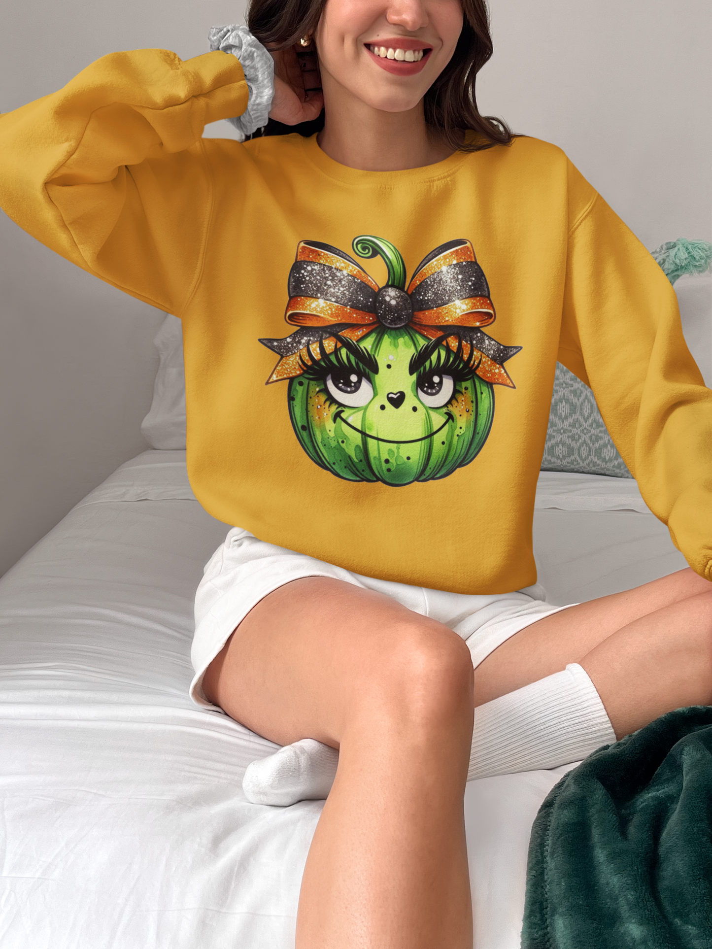 Grinch Pumpkin Sweatshirt Pumpkin Shirt Halloween Sweatshirt Pumpkin Halloween Hoodie Spooky Season shirt Trick Or Treat Pumpkin Halloween