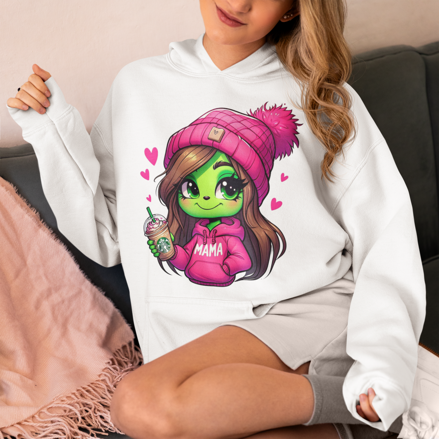 Funny Grinch Ice Coffee MaMa Sweatshirt