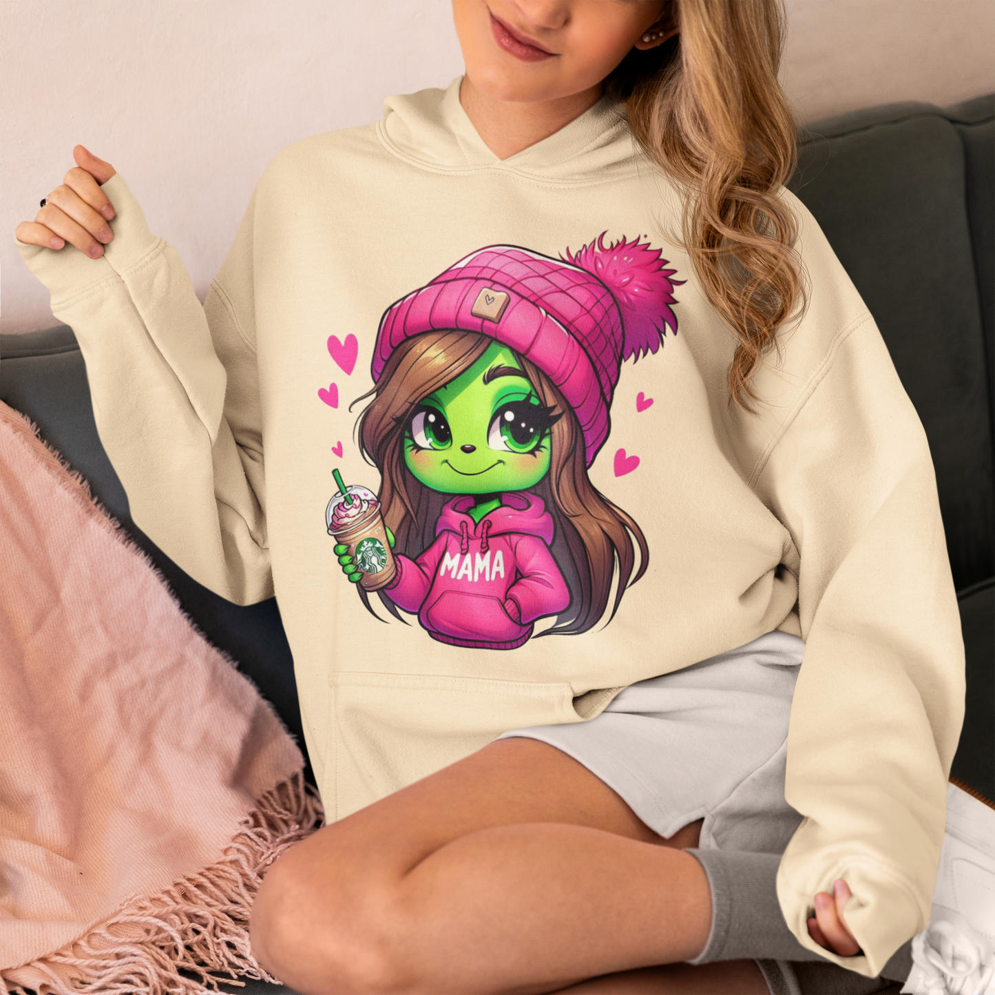 Funny Grinch Ice Coffee MaMa Sweatshirt