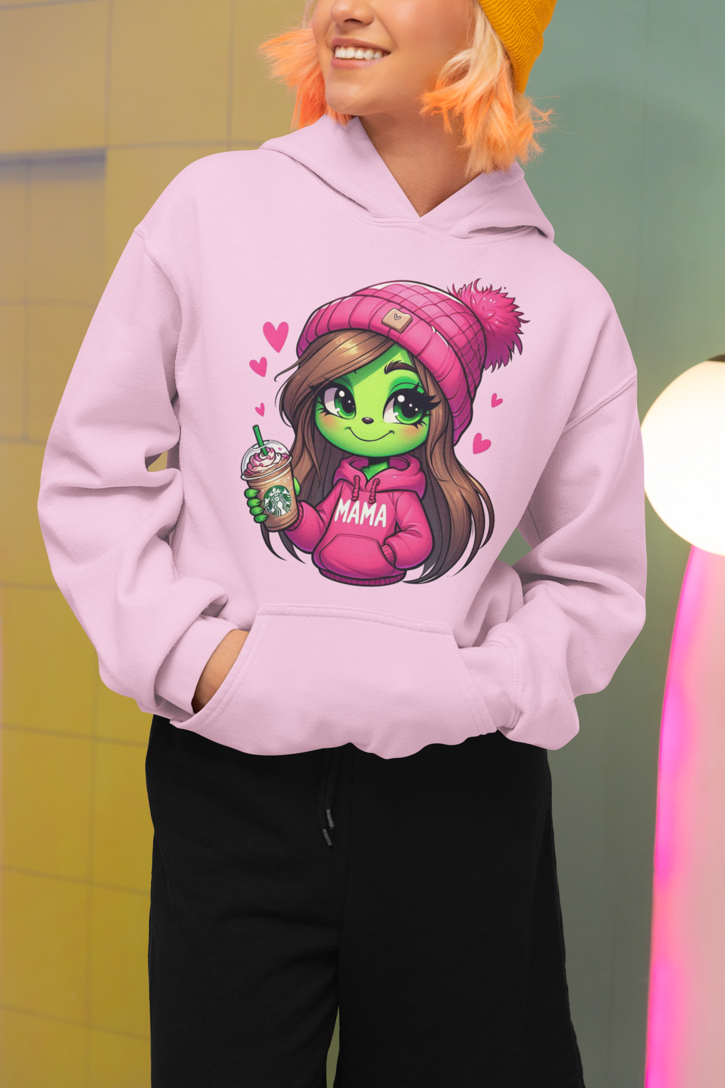 Funny Grinch Ice Coffee MaMa Sweatshirt